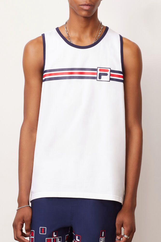 Fila T Skjorte Herre Hvite Quillan Tank 162708-HPR